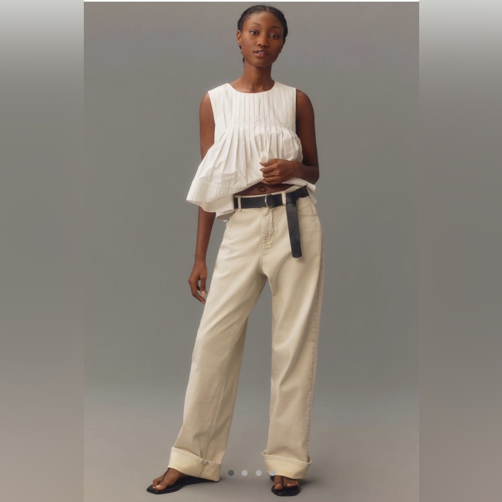 Anthropologie - Pilcro - Cuffed Oversized High-Rise Wide-Leg Jean